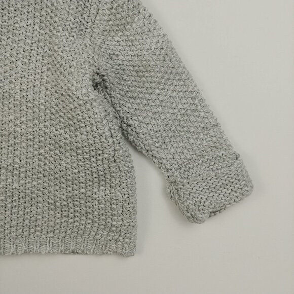 Beba Bean Heather Gray Knit Double-Breasted Hooded Jacket Size 6-12 Months - Picture 8 of 12